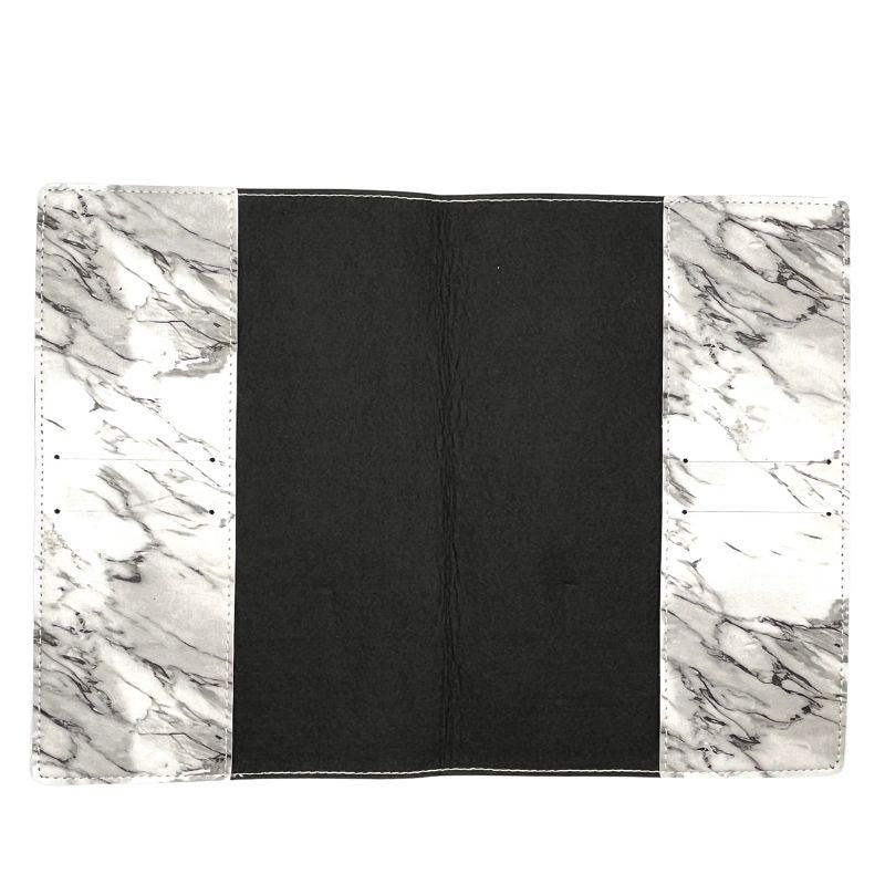 Protège Carnet de Santé Personnalisé Marbre Blanc